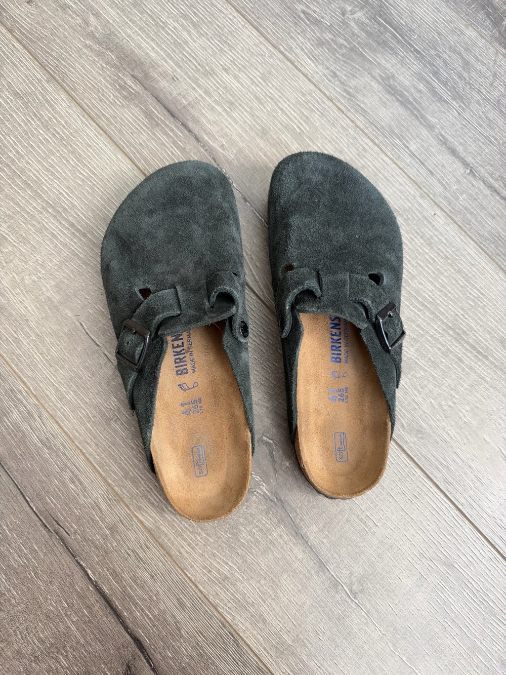 Birkenstock Women's Suede Clog Mule in Black